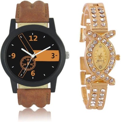 Aaradhya Fashion L1 And Aks Golden Couple Analogue Watch  - For Boys & Girls   Watches  (Aaradhya Fashion)