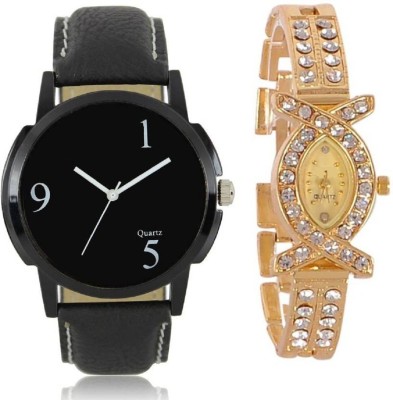 Aaradhya Fashion L6 And Aks Golden Couple Analogue Watch  - For Boys & Girls   Watches  (Aaradhya Fashion)