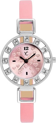 Youth Club PNK-49 New Little Peach Pink Stone Collection Watch  - For Girls   Watches  (Youth Club)