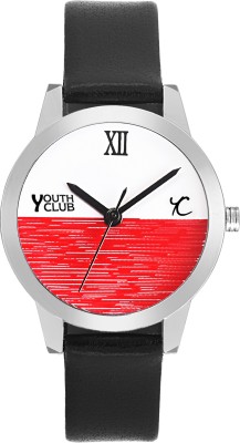 Youth Club CRT-RED New half Red and White Dial Watch  - For Girls   Watches  (Youth Club)