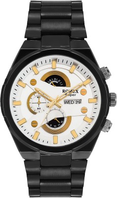 ROMEX DD-9004BLKWHT Formal Day and Date Watch  - For Boys   Watches  (Romex)
