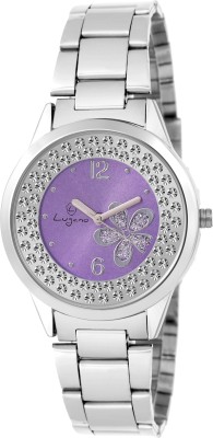 Lugano LG 2048 Gem studded with Lavender Flower Watch  - For Women   Watches  (Lugano)