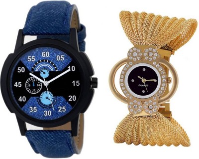 Aaradhya Fashion L8 And New-Jula Golden Couple Analogue Watch  - For Boys & Girls   Watches  (Aaradhya Fashion)