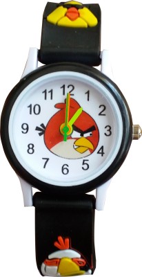SS Traders -Cute Black AngryBird Plastic Analog Watch  - For Boys & Girls   Watches  (SS Traders)