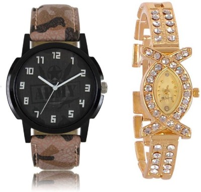 Aaradhya Fashion L3 And Aks Golden Couple Analogue Watch  - For Boys & Girls   Watches  (Aaradhya Fashion)