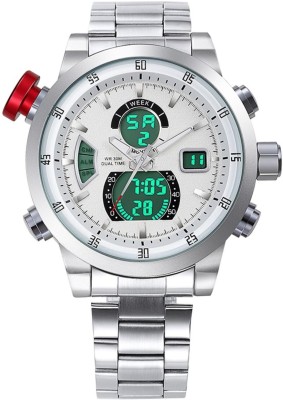 Ashwa North - 6024 Digital Analog White Oversize Watch  - For Men   Watches  (Ashwa)