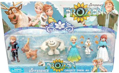 

TALKING GANESHA Frozen Characters Action Figures 6 Pcs - 10 cms approx height(Multicolor)