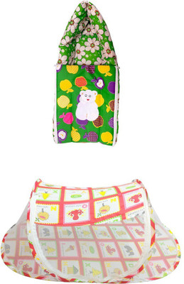 

LooMantha 3 IN 1 SLEEPING BAG & PREMIUM BABY FOLDABLE MOSQUITO NET (BABY GIFT COMBO)(Multicolor)