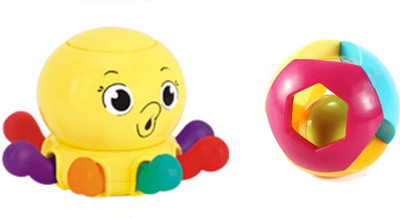

Toyhouse Ratle combo of Jingle ball & Octopus Rattle(Multicolor)