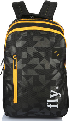 

Fly SPACIOUS 6 L Laptop Backpack(Multicolor), Black and yellow