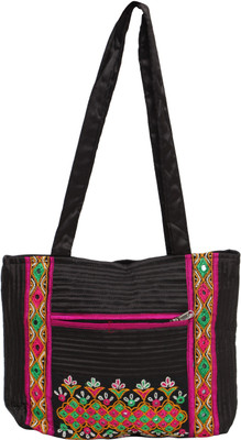 

INDICRAFTS STUDIO PHOOLWARI Shoulder Bag(Black, 10 L)