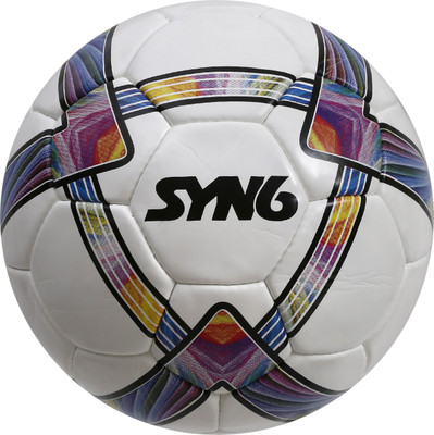 

SYN6 Exceptional quality Match Ball, Size , built with top quality Microfiber PU and Laminated with exclusive  layers of Polyester Cotton. Football - Size: (Pack of 1, Multicolor