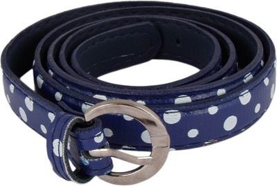 

YTNAB Girls Casual, Party, Formal, Evening Multicolor Artificial Leather Belt, Blue dot