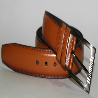 

anion Men Formal Tan, Silver Artificial Leather Belt, Tan1