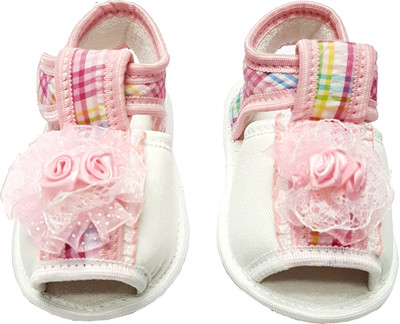

GoodStart Cotton Soft Base Baby Booties Booties(Toe to Heel Length - 12 cm Pink)
