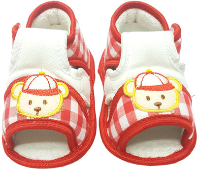 

GoodStart Cotton Soft Base Baby Booties Booties(Toe to Heel Length - 12 cm Red)