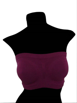 Wonder World by ™Lovable Comfort Basic Strapless Seamless Padded Wirefree Stretch Bandeau Tube Top Bra Women Tube Lightly Padded Bra(Purple) Wonder World by ™Lovable Comfort Basic Strapless Seamless Padded Wirefree Stretch Bandeau Tube Top Bra Women Tube Lightly Padded Bra(Purple)