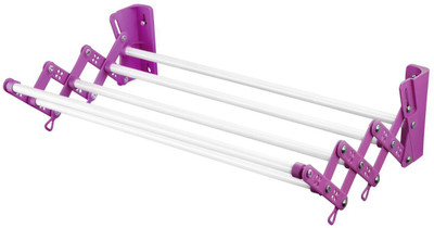 Bonita Wonderdry wall mounted dryer large-Purple Carbon Steel Wall Cloth Dryer Stand(Pink, White) available at flipkart for Rs.1079