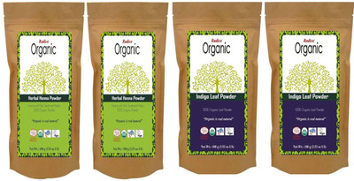 

Radico 100% Organic Herbal Henna With Indigo Leaf Powder (Twin Pack)(Set of 4)