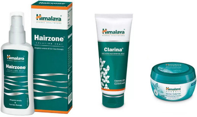 

Himalaya Hairzone Solution, Clarina Anti Acne Face Wash, Winter Defense Moisturizing Cream(Set of 3)