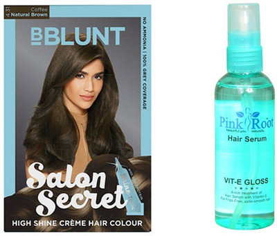 

BBlunt Coffee Natural Brown No. 4.31 100gm and Pink Root Hair Serum 100ml(Set of 2)