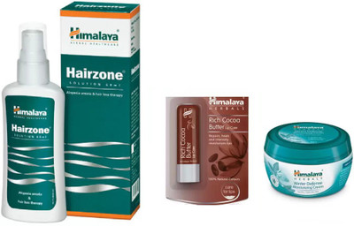 

Himalaya Hairzone Solution, Rich Cocoa Butter Lip Care, Winter Defense Moisturizing Cream(Set of 3)