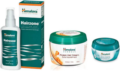 

Himalaya Hairzone Solution, Protein Hair Cream, Winter Defense Moisturizing Cream(Set of 3)