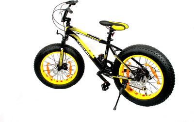 

COSMIC FATSO 7 SPEED 20 INCH BICYCLE - BLACK/YELLOW 20 T Fat Tyre Cycle(7 Gear, Black, Yellow)