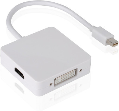 

FKU 3 in 1 Thunderbolt Mini DisplayPort to HDMI / DVI / DP HDMI Cable(White)