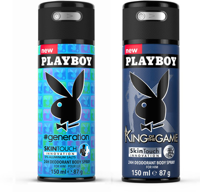 

Playboy King + Gen M Deodorant Spray - For Men(300 ml, Pack of 2)
