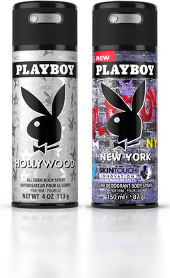 

Playboy Holly + Newyork Deodorant Spray - For Men(300 ml, Pack of 2)