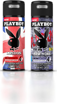 

Playboy Landon + Newyork Deodorant Spray - For Men(300 ml, Pack of 2)