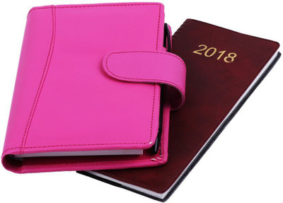 

COI Pocket-size Planner/Organizer(DIARY, Pink And Maroon, Pack of 2)