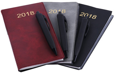 

COI Pocket-size Planner/Organizer(DIARY, Maroon/Black And Grey, Pack of 3)