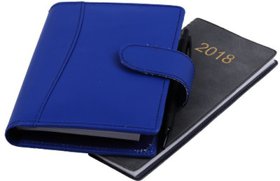 

COI Pocket-size Planner/Organizer(DIARY, Blue And Black, Pack of 2)