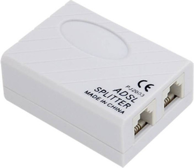 

Expertronics 1 to 2 Female Socket Phone Modem FILTER ADSL Splitter(White)