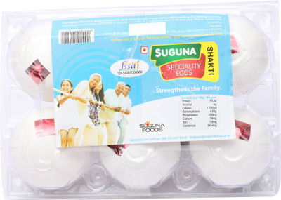 

Suguna Shakti Speciality Hen White Eggs(6 Units)