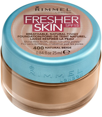 

rimmel Fresher Skin Foundation(Natural Beige 400)