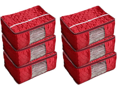 

Kuber Industries Designer 3 Layered Quilted Maroon Saree Cover Set Of 6 Pcs (10-15 Sarees Capacity) (K0406) QuiltedS006(Maroon)