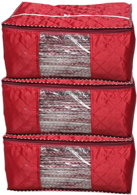 

Kuber Industries Designer 3 Layered Quilted Maroon Saree Cover Set Of 3 Pcs (10-15 Sarees Capacity) (K0404) QuiltedS004(Maroon)