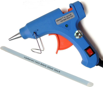 

Upkaran 20W Mini Glue Gun with ON OFF Switch, LED Indicator and 1 Big Hot Melt Glue Stick(10inch) for Decoration art and Craft work Standard Temperature Corded Glue Gun(7 mm)