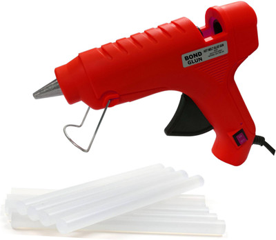 

Glun Bond Red 40 Watt On Off Switch With 8 Transparent Glue Sticks Standard Temperature Corded Glue Gun(11 mm)