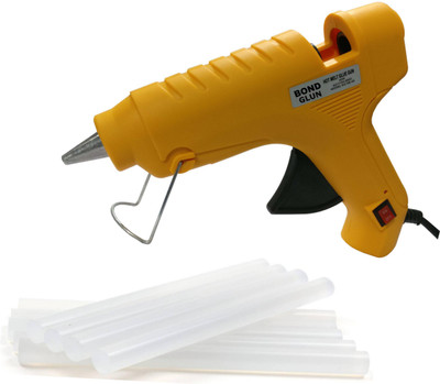 

Glun Bond Yellow 40 Watt On Off Switch Indicator With 8 Transparent Sticks Standard Temperature Corded Glue Gun(11 mm)