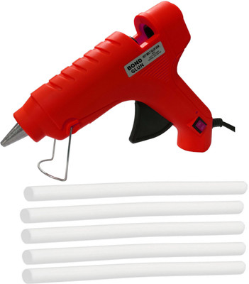 

Glun Bond Red 40 Watt On Off Switch With 5 Milky Glue Sticks Standard Temperature Corded Glue Gun(11 mm)