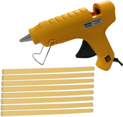 

Glun Bond Yellow 40 Watt On Off Switch Indicator With 8 Yellow Sticks Standard Temperature Corded Glue Gun(11 mm)