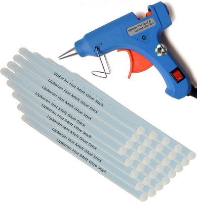 

Upkaran 20W Mini Glue Gun with ON OFF Switch, LED Indicator and 30 Big Hot Melt Glue Sticks(10inch) for Decoration art and Craft work Standard Temperature Corded Glue Gun(7 mm)