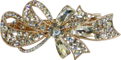 

Dolls N Queens Ribbon Flower Hair Clip(White)
