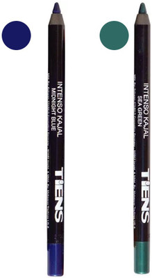 

Makeover Professional Tiens Intenso Kajal Midnight Night , Tiens Intenso Kajal Sea Green 1.2 g(Multi)