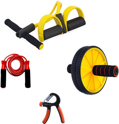 Credence Combo of Ab Roller, Hand Grip, Skipping Rope and Tummy Trimmer Gym & Fitness Kit