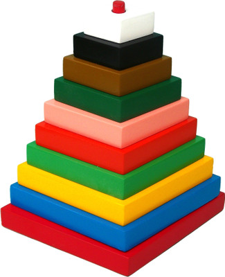 

Little Genius Build-a-Tower-Square - Big 10 Pieces(Multicolor)